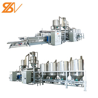 Machine de production de viande sèche et humide pour animaux de compagnie, ligne de production de croquettes à double vis pour aliments pour chiens, croquettes pour poissons, extrudeuse, 2 tonnes/h