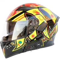 Casque de moto intégral avec système d'intercom, homologué DOT, taille adulte, modèle 902K10
