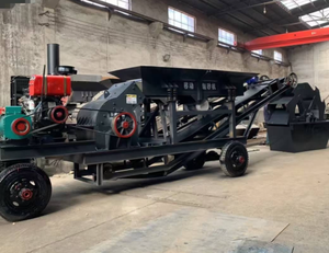 كسارة مطرقة متنقلة تجمع بين محرك الديزل المهتز حزام التغذية الناقل والشاشة الاهتزازية على المقطورة المتنقلة في السودان - Product Image 6