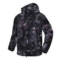 Vêtements de chasse camouflage coupe-vent en gros, doublure polaire double face, vestes tactiques d'hiver pour hommes, pour le camping et l'escalade