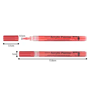 Hot Sales 0,7/3/6/8/10/15mm 12 Farben Metallic Acrylfarbe Marker Acryl Pen Set für Whiteboard