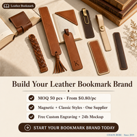 Marcapáginas de Cuero Personalizado al por Mayor, Accesorio de Cuero para Libros, Marcapáginas Contemporáneo