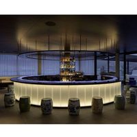 Comptoir de bar rond de taille personnalisée, design pour restaurant, cocktail, vin, pub, salon de narguilé, magasin de crème glacée