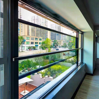 Fenêtre coulissante verticale en aluminium sur mesure AOSTTER avec moustiquaire de sécurité en acier inoxydable 304