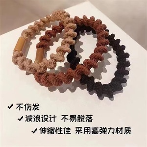 High Elastic Wavy Hair Tie Lotus Root Rope Fabric Hair Band For Women Casual Headdress Summer 2023 Jinhua Origin - Product Image 4