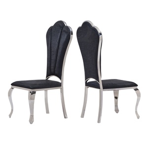 <span class=keywords><strong>Vintage</strong></span> rembourré esszimmerstuhl comedor <span class=keywords><strong>8</strong></span> sillas noir table à manger 6 <span class=keywords><strong>chaises</strong></span> en métal jambes chaise en cuir - Product Image 3