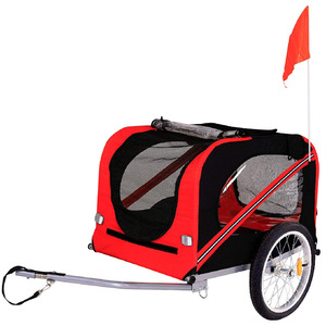 Mini remorque pliante de vélo de vélo de cargaison de chariot de transporteur de chien d'animal familier avec le dégagement rapide facile d'attachement - Product Image 1