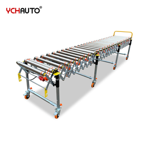 Transportador de Rodillos Flexible Motorizado con Correa en O, Rotación Bidireccional para Carga y Descarga de Cajas en Almacenes - Product Image 4