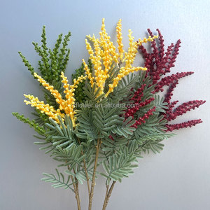 <span class=keywords><strong>Flor</strong></span> artificial de alta calidad <span class=keywords><strong>Acacia</strong></span> <span class=keywords><strong>Flor</strong></span> de plástico Felpa Trigeminal King Flores artificiales de lavanda púrpura - Product Image 1