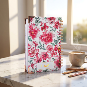 2027 <b>A4</b> A5 Catalogue Custom Transfer Printing Spiral Organizer Hardcover Journal <b>Diary</b> Notebook Planner With Metal Corner Guard - Product Image 1