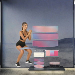 Polyester Fabric Comfortable High Elasticity <b>Workout</b> <b>Bands</b> Set Heavy Level Gym Resistance <b>Bands</b> Yoga Exercise Hip Circles Loops - Product Image 3