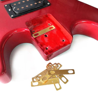 10 pièces plaques de renfort de guitare électrique 0.2mm 0.5mm 1mm épaisseur cales en laiton cales de cou de guitare pour boulon de guitare et de basse