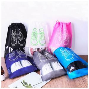 Sac à chaussures personnalisé écologique en non-tissé avec cordon de serrage, anti-poussière, pour voyage, portable et réutilisable - Product Image 4