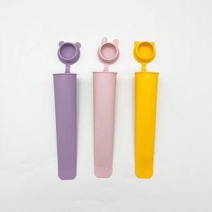 Conception animale Sans BPA Couvercle attaché durable et réutilisable Moule à glace multicolore Moules à glace en silicone Moules à glace en silicone - Product Image 4