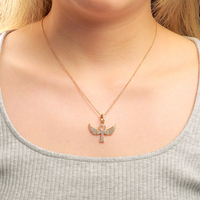 Collier avec pendentif en argent Sterling 925 pour femme, chaîne en chaîne, diamant, mosaïque