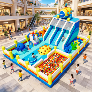Combo de Casa Inflable Comercial de PVC Premium con Tobogán, Equipo de Juego Infantil para Exteriores, Ideal para Alquiler de Eventos - Product Image 1