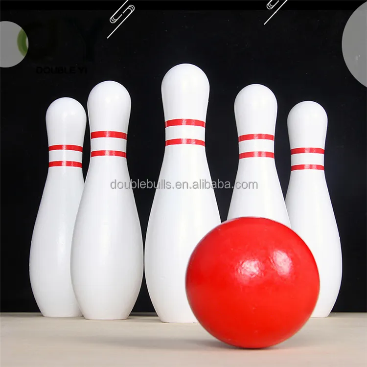 Özel yüksek kaliteli çocuk eğitici oyuncaklar ahşap beyaz + kırmızı <span class=keywords><strong>bowling</strong></span> topu