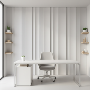 Custom Modern Geometric Irregular Art Curve Luxury Wave MDF Moisture-proof Easy Decorative Wall Covering 3D Hotel Apartment Mall - Product Image 1