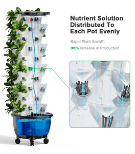 <span class=keywords><strong>Tour</strong></span> de culture aéroponique DWC 65L à 10 niveaux et 80 trous, système <span class=keywords><strong>hydroponique</strong></span> vertical pour jardinage, petit modèle écologique - Product Image 4
