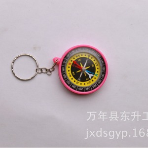 Keychain Compass Plastic Round Multifunctional Lightweight Outdoor Camping Mountaineering Gift Promotion - Product Image 3