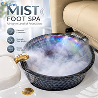 Fauteuil de pédicure électrique inclinable moderne sans tuyauterie avec fonction de massage pour mobilier de spa des ongles
