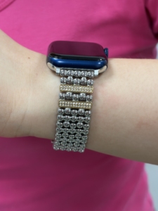 Correa de Reloj con Diamantes para <span class=keywords><strong>Apple</strong></span> <span class=keywords><strong>Watch</strong></span> S11-1 38 40 41 42 44 45 46 para Mujer, Correa de Acero Inoxidable con Cuentas para <span class=keywords><strong>Apple</strong></span> <span class=keywords><strong>Watch</strong></span> ODM OEM - Product Image 1