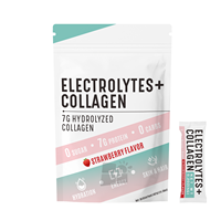 Formule personnalisée OEM/ODM, marque privée, saveur personnalisée, poudre de collagène et d'électrolytes 2 en 1 pour la santé de la peau et des cheveux des femmes et l'hydratation