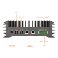 Computadora Industrial sin Ventilador RK3588J, 6 TOPS Integrados, hasta 326 TOPS con Cluster Edge AI Box PC, 8GB RAM, 128GB EMMC