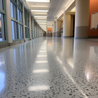 Theforce House Mall dekorasi epoxy cat lantai polyaspartic beton lapisan lantai tinggi transparan dan non-slip
