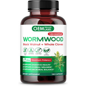 Cápsulas de ajenjo OEM con nuez negra, clavo de olor entero, cápsulas de jengibre, suplemento compatible con la salud digestiva, función inmune, desintoxicación - Product Image 1