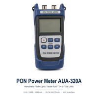 Compteur de puissance optique portable PON AUA-320A 1310/1490/1550nm, testeur de fibre optique FTTH, testeur de ports OLT ONT, maintenance FTTx