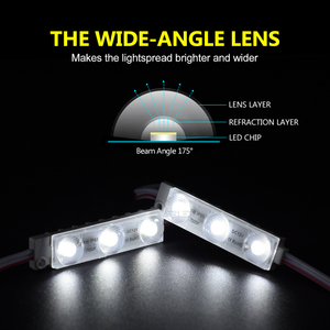 Module LED haute efficacité 3LED DC 24V 7000K Blanc 1W IP68 Étanche Puces SMD 2835 Garantie 5 ans pour la publicité extérieure - Product Image 5