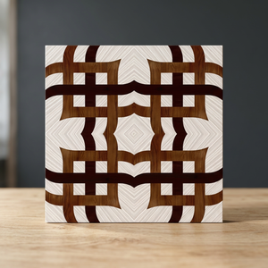 Carreaux de mur en pierre antique de match de livre en bois 300x300mm Design de cour rurale mate - Product Image 5