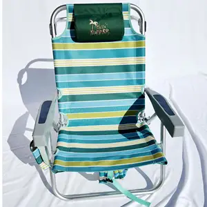 All'ingrosso sedia da spiaggia portatile in alluminio per esterni,