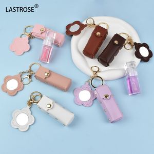 พวงกุญแจกล่องลิปสติกมินิรูปดอกไม้สุดสร้างสรรค์ |   กระเป๋าแฟชั่นหนัง PU พร้อมพวงกุญแจสำหรับผู้หญิง - Product Image 3