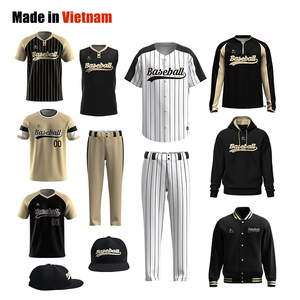 Custom Teamwear Heat-Transfer Printed Plus Size <b>Baseball</b> Jersey Mesh Twill Anti-UV Button Sportswear Shirt <b>Set</b> - Product Image 1