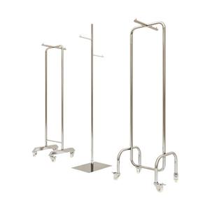 Étagère de présentation pour magasin de vêtements en acier inoxydable avec roulettes, 1 étagère, style Art Déco, horizontale, pour les magasins de mode <span class=keywords><strong>homme</strong></span> et femme - Product Image 5