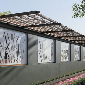 Portail <span class=keywords><strong>de</strong></span> clôture en aluminium durable et moderne, résistant à la corrosion, avec revêtement en poudre, design artistique en acier découpé au laser <span class=keywords><strong>pour</strong></span> la décoration extérieure <span class=keywords><strong>de</strong></span> jardin - Product Image 6