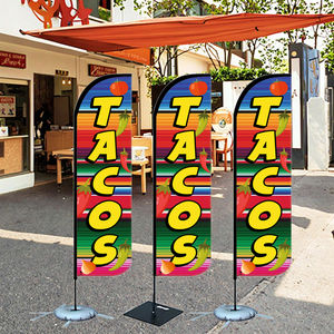 Banderas de Playa, Bandera de Pluma, <span class=keywords><strong>Tacos</strong></span> de Harina Personalizados con Logotipo, Bandera de Vela para Exteriores, Asta para Bandera de Playa - Product Image 2