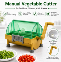 Handmatige groentesnijder voor lente-uien, koriander, chilipepers en kruiden, commerciële handmatige voedselsnijmachine