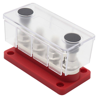 Bloque de Distribución de Energía CC Compacto de 300A, 7 Puertos Extraíbles, Base PA66, Protección Contra Encendido, Caja de Conexiones Impermeable para Automóvil/Camión