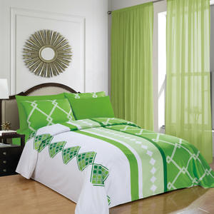 Wholesale 2800 Series Breathable Microfiber Fabric 6 Pcs King Luxury Eco-Friendly Bed <strong>Sheet</strong> With Sheer Curtain Bedding Set - Product Image 5