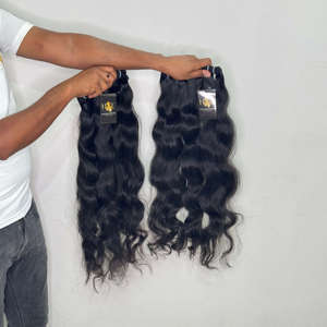 Extensions de cheveux humains bruts indiens de temple, lots de cheveux naturels non traités, fournisseurs de cheveux humains bruts - Product Image 2