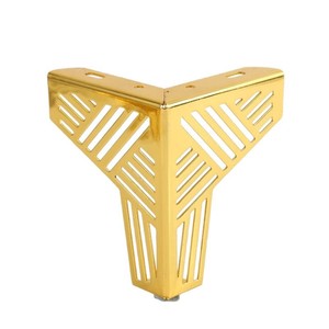Yellow Hollow-Patterned Iron Sofa Feet with Modern Simple Design Durable Furniture Entrance <b>Padding</b> - Product Image 6
