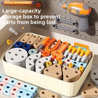 Kits d'outils en plastique DIY pour enfants : tournevis, boîtes à outils de réparation, perceuse électrique, ensembles d'ingénierie, assemblage manuel STEM