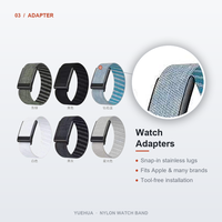 Bracelet de remplacement pour montre connectée, en nylon élastique, réglable et respirant, pour le sport et l'entraînement, gris, vert, noir, bleu, blanc