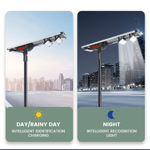 Lampadaire solaire LED extérieur tout-en-un 10000LM à 20000LM pour projets routiers, avec batterie intégrée 200AH - Product Image 5