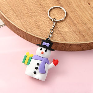 Neuankömmling Weihnachten Soft Pvc Schlüssel bund Kleine Geschenke Netter Weihnachts baum Schlüssel ring Elch Schlüssel halter Anhänger Zubehör Für Frauen - Product Image 4