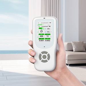 Medidor de calidad del aire 9 en 1 multifunción para exteriores, dispositivo de prueba de aire CO2 PM2.5 TVOC HCHO, temperatura y humedad con soporte - Product Image 1