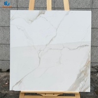 Carrelage en marbre poli 600x600 mm, carrelage en porcelaine émaillée, carrelage de sol antidérapant, aspect marbre, carreaux en porcelaine